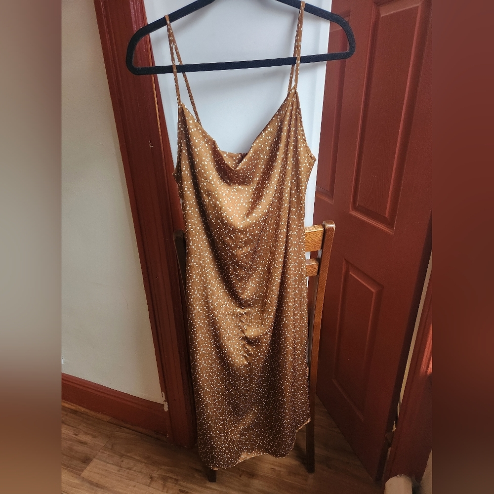 Copper Polka Dot Dress